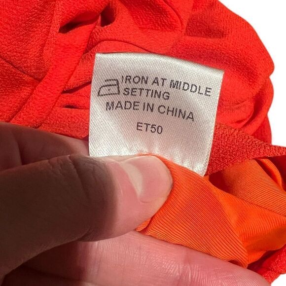 Fresh soul bright orange asymmetrical dress - Picture 4 of 10